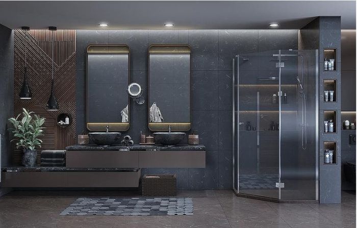 Душевой уголок Ambassador Diamond 90х90 12011111R профиль Хром стекло прозрачное