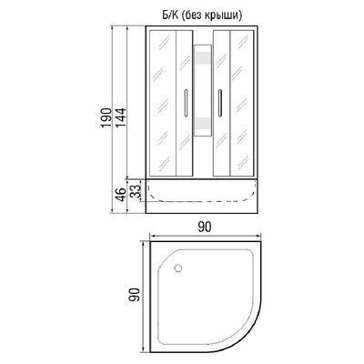 Душевая кабина River Nara Б/К  90/46  МТ