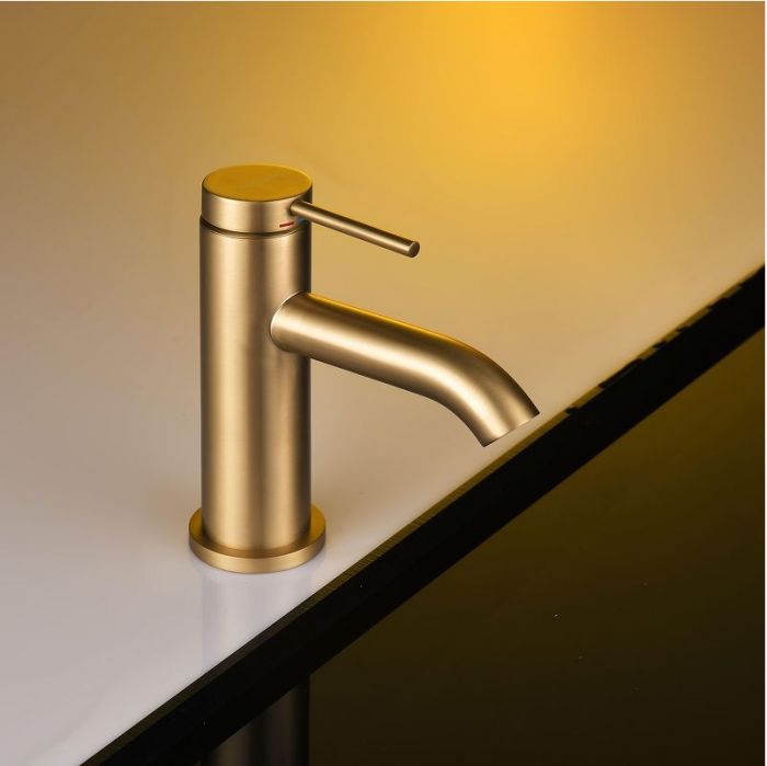 Смеситель для раковины Abelsberg Fluida ERF22001BG цвет Королевское золото