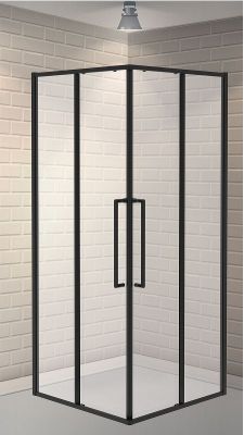 Душевой уголок Esbano Surf 100x100 ESOGS100KVB профиль Черный стекло прозрачное