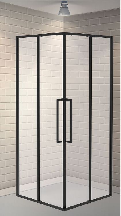 Душевой уголок Esbano Surf 100x100 ESOGS100KVB профиль Черный стекло прозрачное