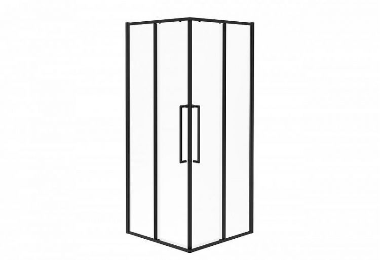 Душевой уголок Esbano Surf 100x100 ESOGS100KVB профиль Черный стекло прозрачное