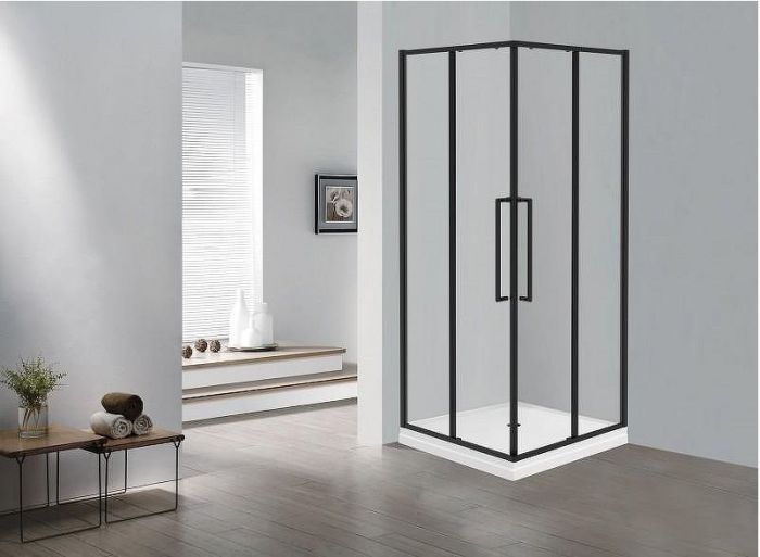 Душевой уголок Esbano Surf 100x100 ESOGS100KVB профиль Черный стекло прозрачное