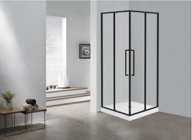 Душевой уголок Esbano Surf 100x100 ESOGS100KVB профиль Черный стекло прозрачное
