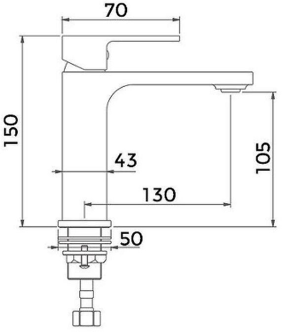 Смеситель для раковины Gappo G18 G1018-1 Хром