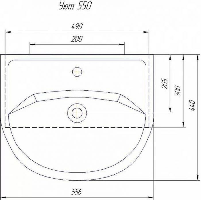 Раковина СанТа Уют 55 Белый