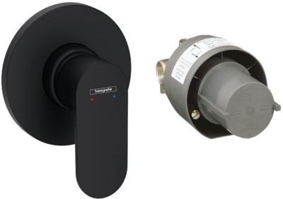 Hansgrohe Rebris S Смеситель для душа, встраиваемый, цвет: черный матовый