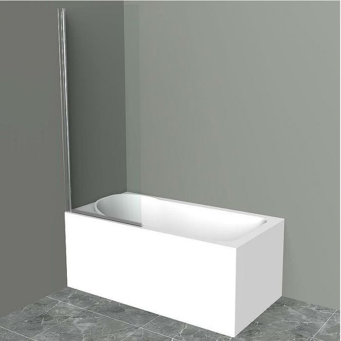 Шторка на ванну BelBagno UNO-V-1-70/150-C-Cr профиль Хром стекло прозрачное