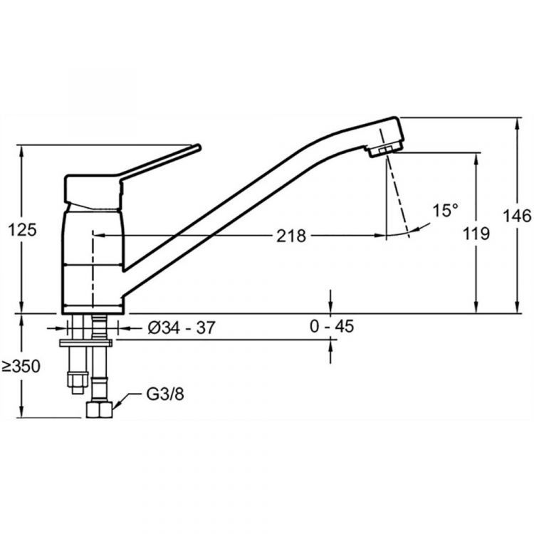 Смеситель для кухни Jacob Delafon EO E24161RU-CP, хром