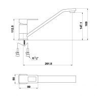 Смеситель для кухни Timo Sahara 2203F chrome Смеситель для кухни Timo Sahara 2203F chrome