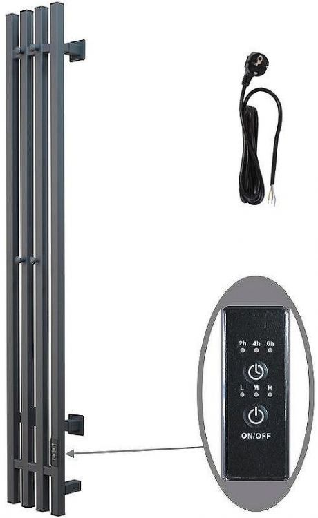 Электрический полотенцесушитель Тругор Пэк сп Вектор кв 4 120x15 Графит