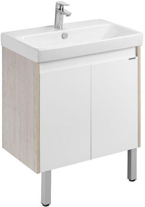 Тумба под раковину Aquaton Сканди Doors 70 1A278901SDB20 Белый глянец Дуб верона