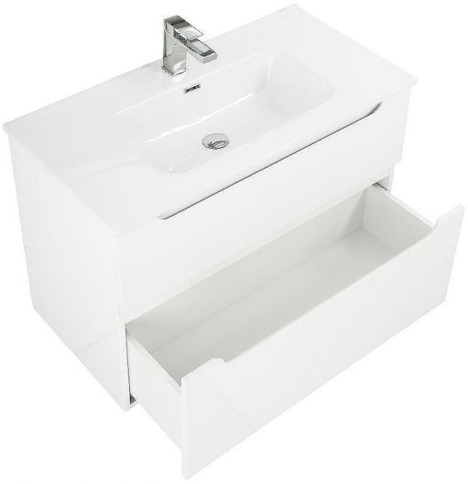 Тумба под раковину BelBagno Etna-H60 90 ETNA-H60-900-2C-SO-BL-P подвесная Bianco Lucido