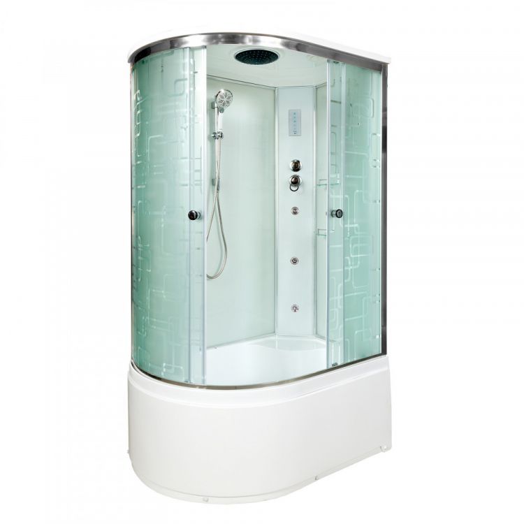 Душевая кабина Deto EM 4512R с гидромассажем и электрикой 120x80x220
