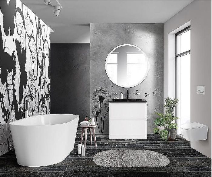 Тумба под раковину BelBagno 80 ALBANO-800-2C-PIA-BL Bianco Lucido