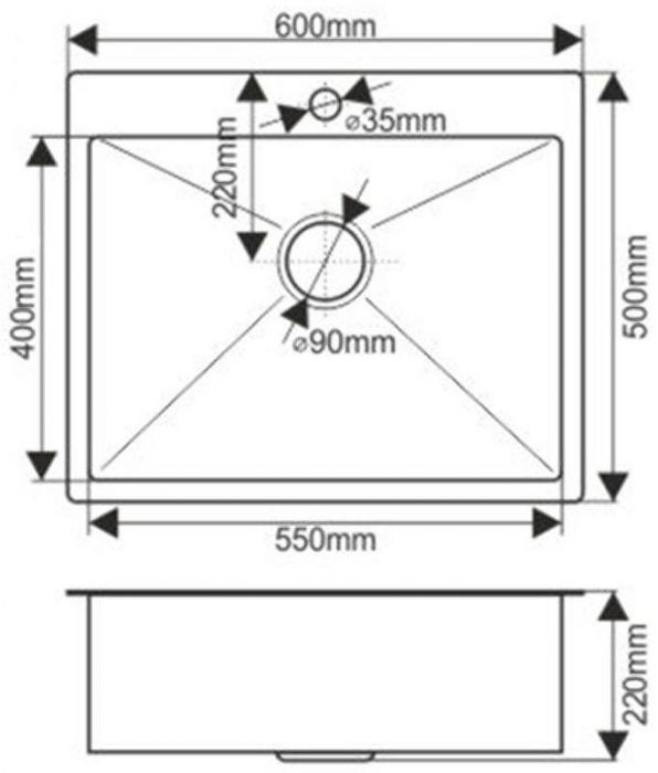 Кухонная мойка Fabia 60х50 60503Z Золото