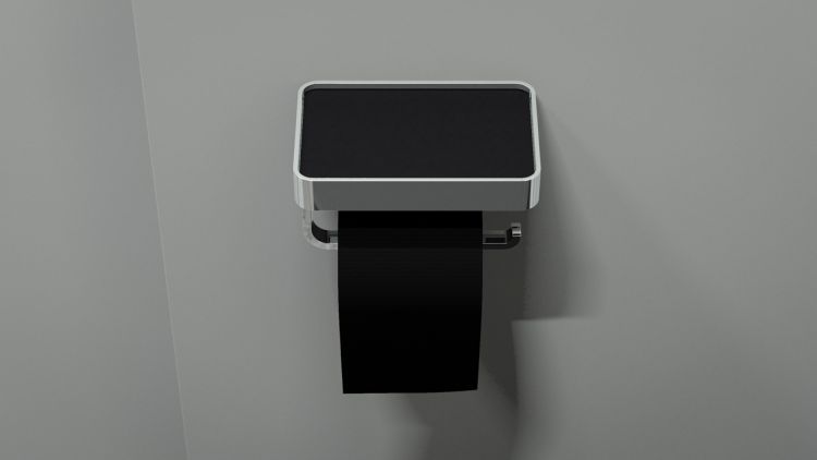 Держатель туалетной бумаги с полкой 8336