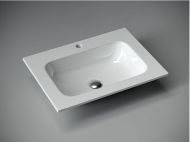 Раковина накладная CERAMICANOVA Grace прямоугольная, с отверстием под смеситель, цвет белый CN7011