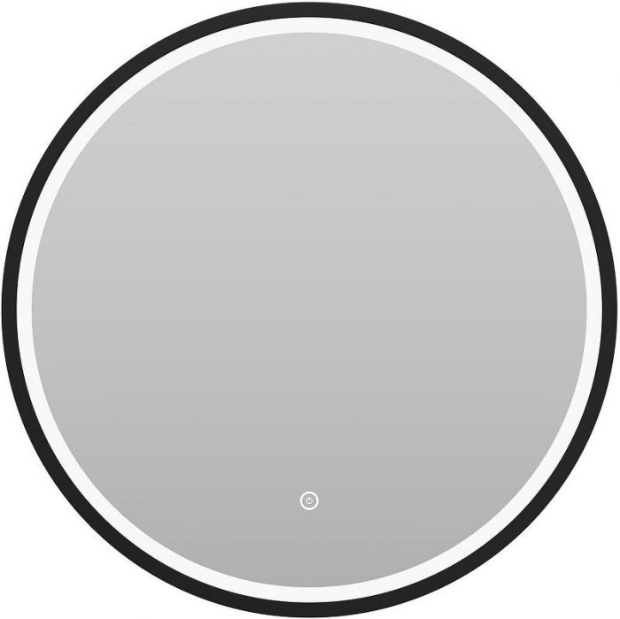 Зеркало Misty Альферац 60 АЛЬ-02-60-14 с подсветкой Черное матовое с сенсорным выключателем