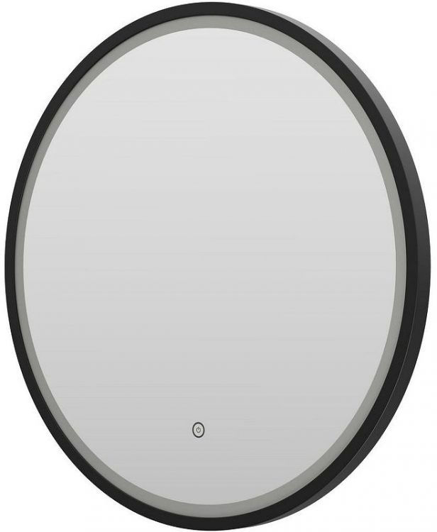 Зеркало Misty Альферац 60 АЛЬ-02-60-14 с подсветкой Черное матовое с сенсорным выключателем