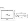 Умывальник CERAMICANOVA Element прямоугольный встраиваемый сверху в столешницу CN5041