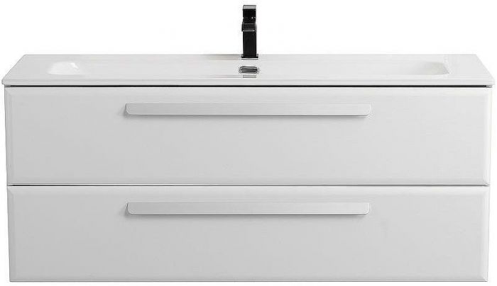 Тумба под раковину Cezares Eco-Cer-N 120 ECO-CER-N-1200-2C-SO-BL подвесная Bianco Lucido без ручек
