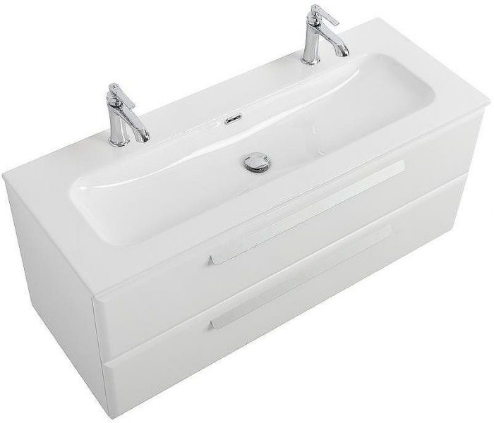Тумба под раковину Cezares Eco-Cer-N 120 ECO-CER-N-1200-2C-SO-BL подвесная Bianco Lucido без ручек