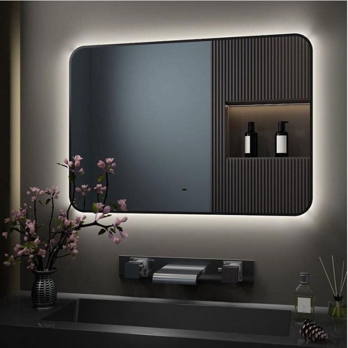 Зеркало Maretti Florenza 100 FL1410070P14EL с подсветкой цвет Черный с бесконтактным выключателем