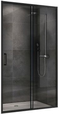 Душевая дверь Abber Schwarzer Diamant 130 AG30130B5 профиль Черный стекло прозрачное