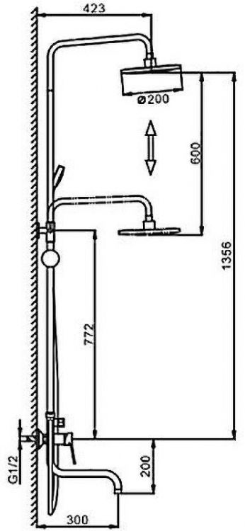 Душевая система Frap F2427 Хром Душевая система Frap F2427 Хром