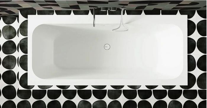 Ванна из искусственного камня Salini Orlanda Axis Kit 190х80 103321M Белая матовая