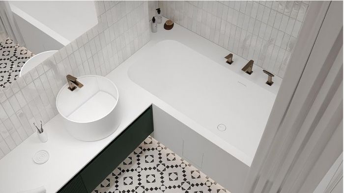 Ванна из искусственного камня Salini Orlanda Axis Kit 190х80 103321M Белая матовая