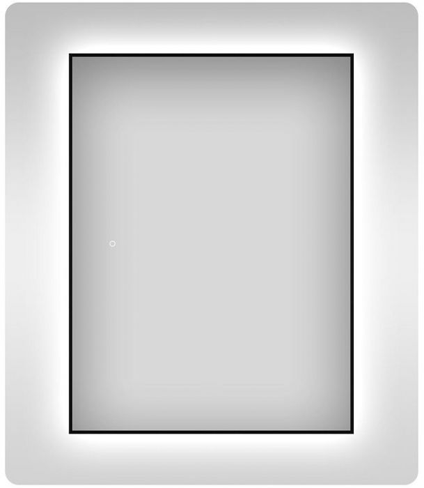 Зеркало Wellsee 7 Rays' Spectrum 70 172201000-172201010 с подсветкой цвет Черный матовый с сенсорным выключателем