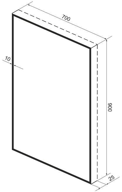 Зеркало Wellsee 7 Rays' Spectrum 70 172201000-172201010 с подсветкой цвет Черный матовый с сенсорным выключателем