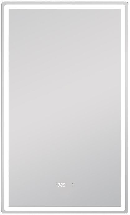 Зеркало Vigo Roberta Luxe 60 293 с подсветкой с бесконтактным выключателем с диммером с подогревом и часами