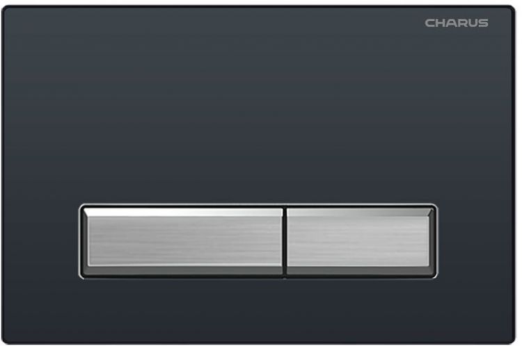 Клавиша смыва Charus Raiden FP.321.BBN.01 цвет Черный с хромированными кнопками
