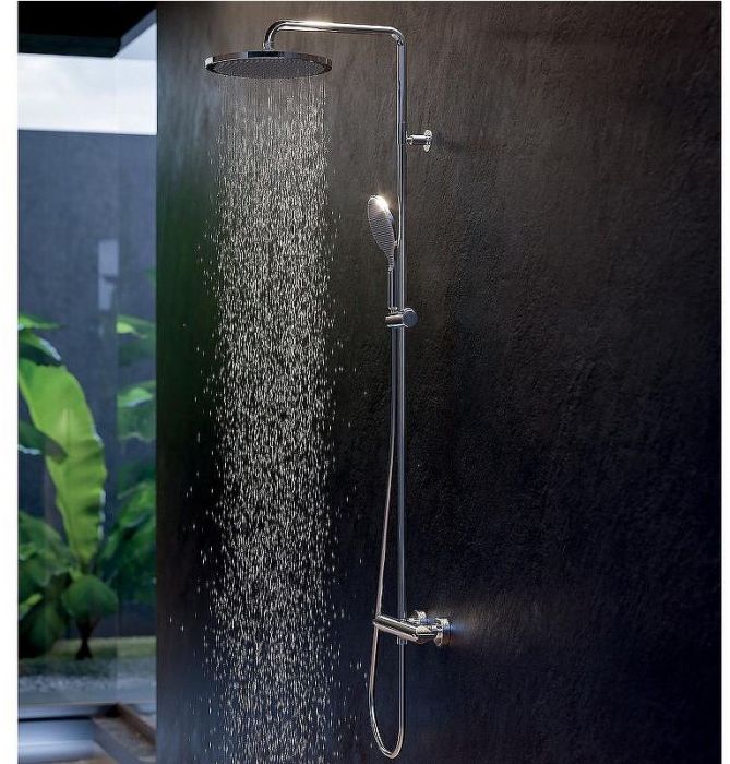 Душевая система Bossini Apice L10505.073 с термостатом Черный матовый