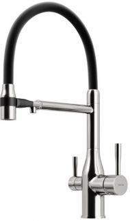 Смеситель для кухни Sancos Garda с гибким изливом, цвет брашированный никель/черный, SC4009BN Смеситель для кухни Sancos Garda с гибким изливом, цвет брашированный никель/черный, SC4009BN