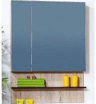 Зеркальный шкаф Бриклаер Карибы 75 4620750416058 Дуб кантри Венге