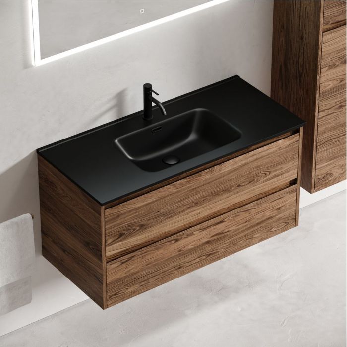 Тумба подвесная SANCOS под раковину Libra, дуб чарльстон 990х450х500 мм, LB100ECH