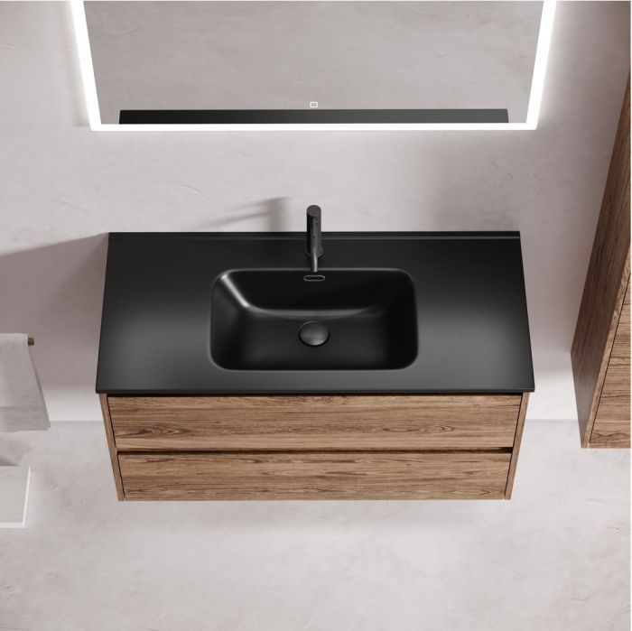 Тумба подвесная SANCOS под раковину Libra, дуб чарльстон 990х450х500 мм, LB100ECH