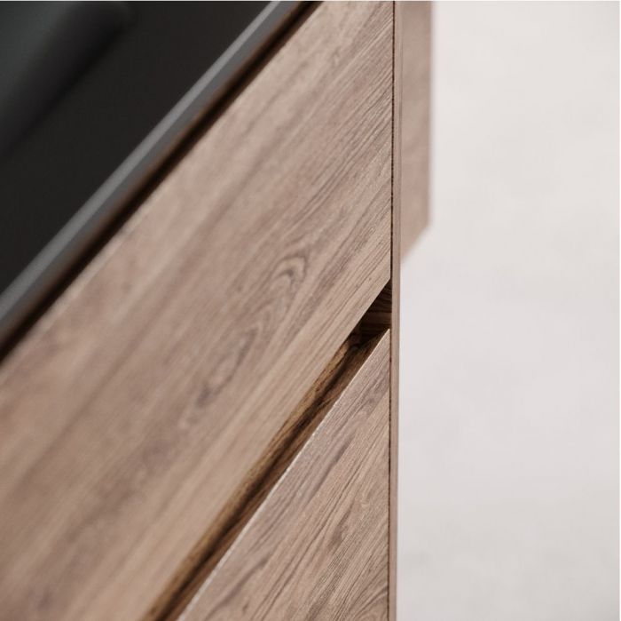 Тумба подвесная SANCOS под раковину Libra, дуб чарльстон 990х450х500 мм, LB100ECH