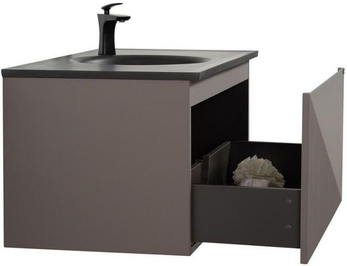 Тумба с раковиной Black&White Universe U918.900-3 90 9189003 подвесная Misty Grey