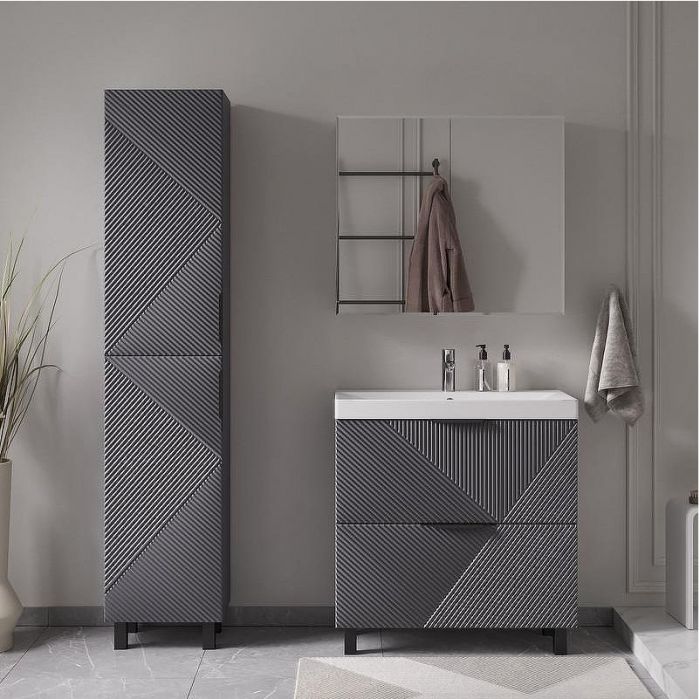 Зеркальный шкаф Volna Geometry 80 szGEOMETRY80 цвет Белый