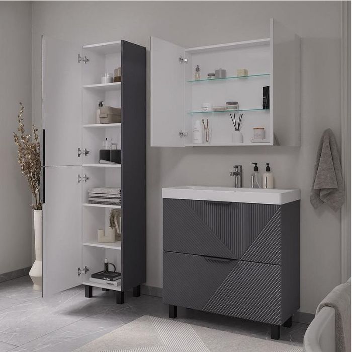 Зеркальный шкаф Volna Geometry 80 szGEOMETRY80 цвет Белый