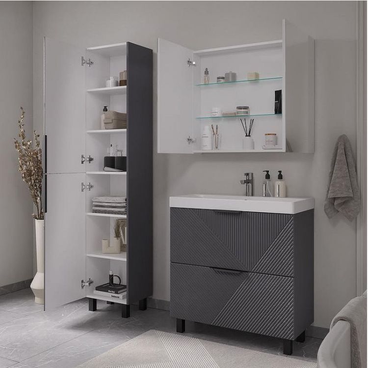 Зеркальный шкаф Volna Geometry 80 szGEOMETRY80 цвет Белый