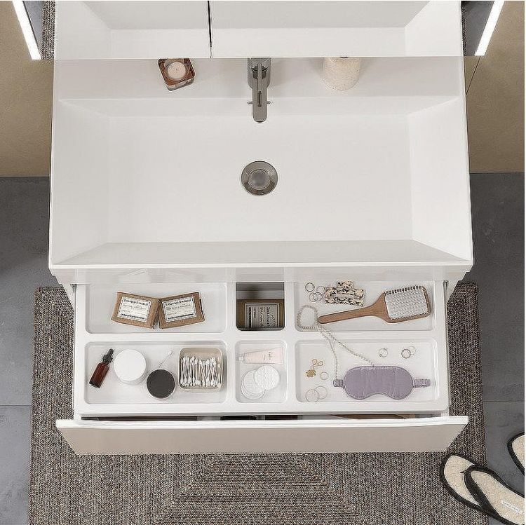 Тумба под раковину Volna Prime 80.1Y tpPRIME80.1Y-01 подвесная Белая Темно-серая