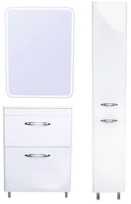 Шкаф пенал Style Line Каре 30 СС-00002271 Люкс Plus с бельевой корзиной Белый