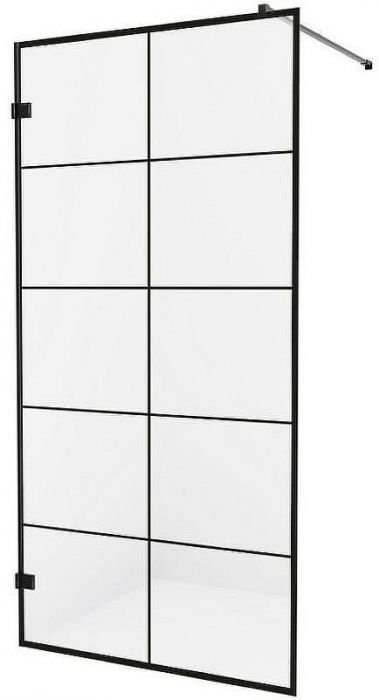 Душевая перегородка New Trendy Avexa Black 70 EXK-2020 профиль Черный стекло прозрачное
