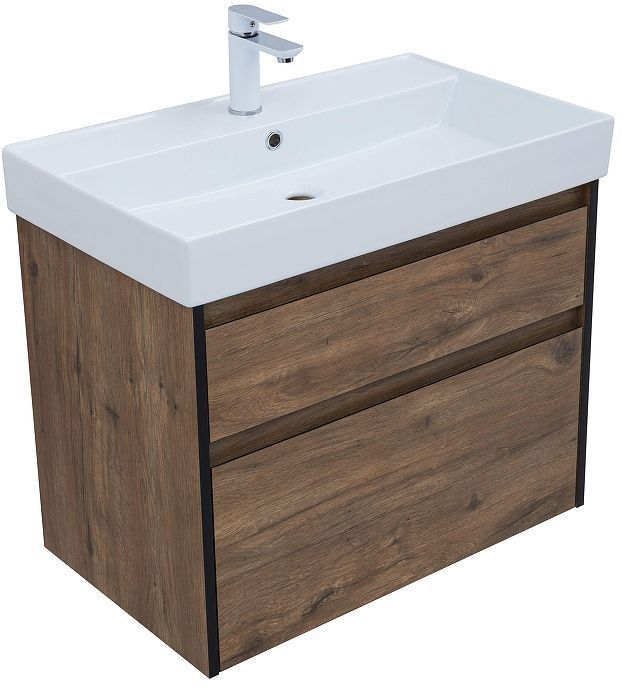 Тумба под раковину Logan Forest 75 343911 подвесная цвет Дуб рустикальный